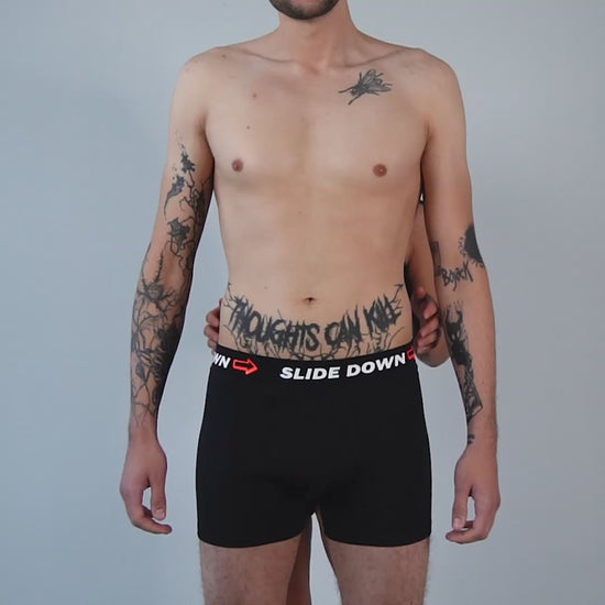 Men's Black Underwear | Mens Slide Down | Slide Up Wear