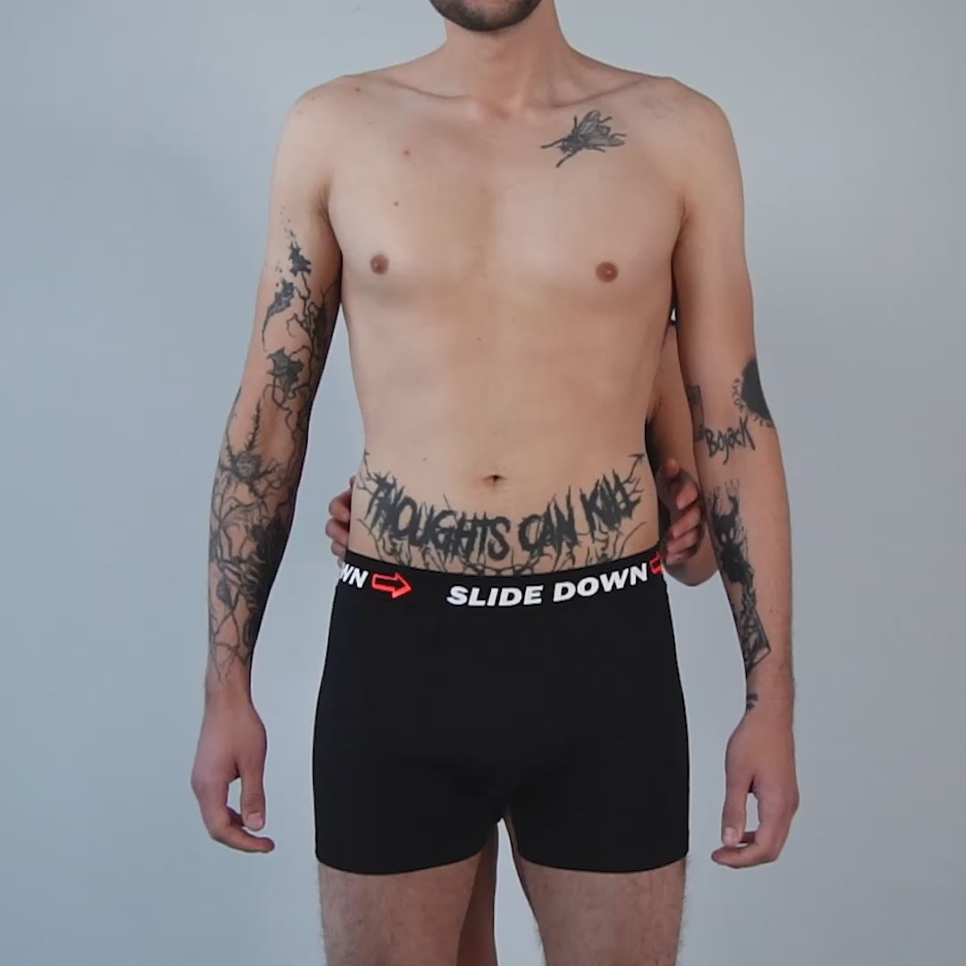 Men's Black Underwear | Mens Slide Down | Slide Up Wear